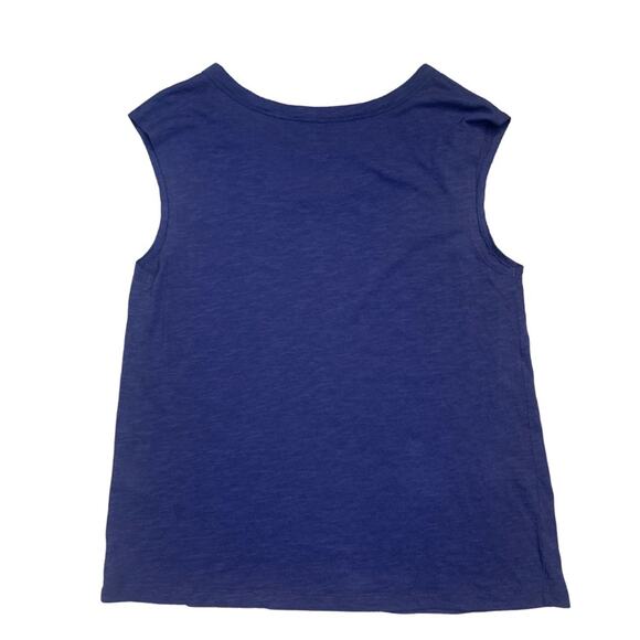 Banana Republic Malibu Tee Blue Sleeveless Cotton Top Size Small T-Shirt - Picture 4 of 7